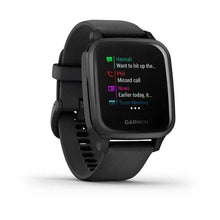 Garmin Venu Sq Music Edition Slate Aluminium Bezel with Black Case and Silicone Band