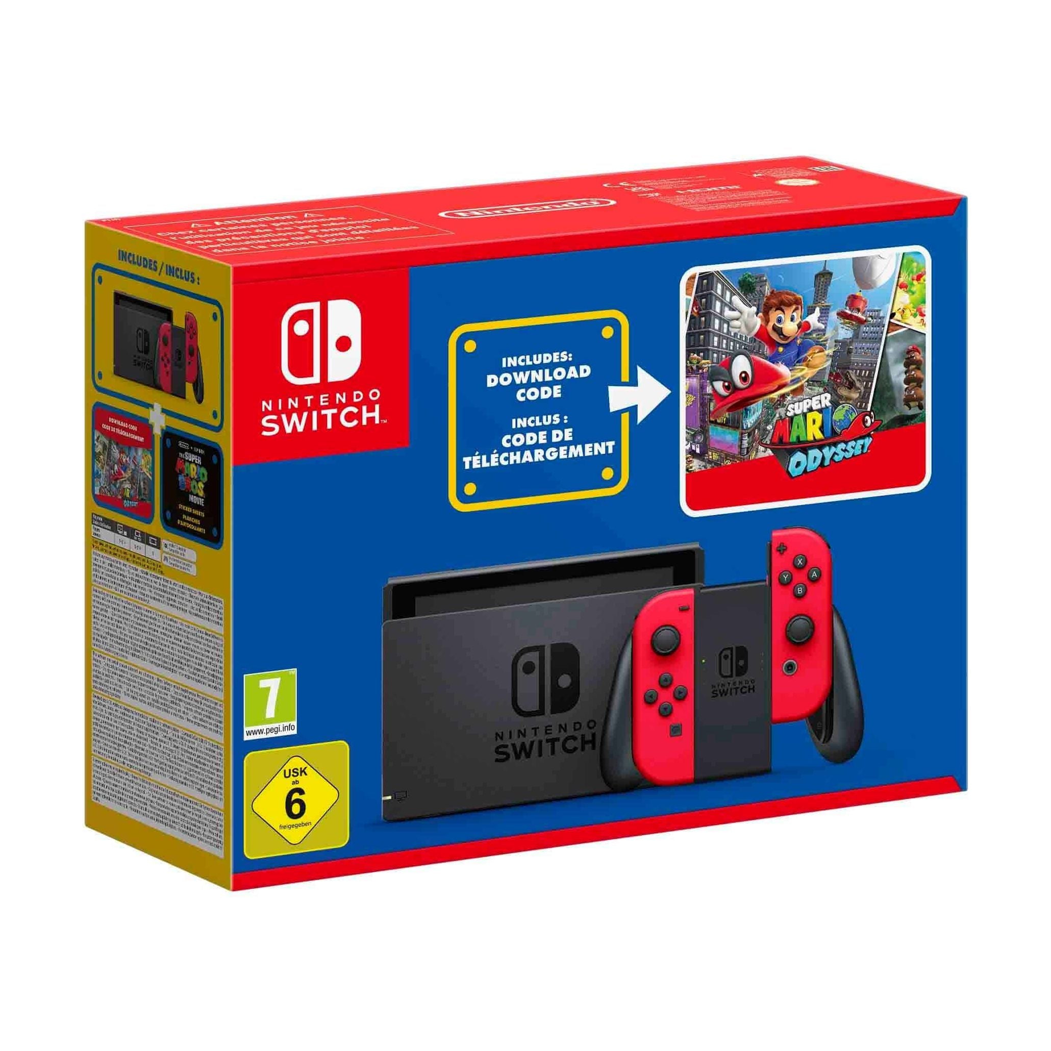 Nintendo Switch Console & Super Mario Odyssey Game Bundle