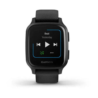 Garmin Venu Sq Music Edition Slate Aluminium Bezel with Black Case and Silicone Band