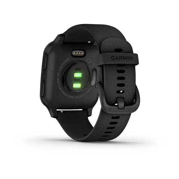 Garmin Venu Sq Music Edition Slate Aluminium Bezel with Black Case and Silicone Band