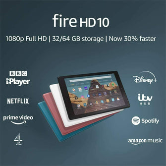 Buy Amazon,Fire HD 10 Tablet | 10.1" 1080p Full HD display, 64 GB White - Gadcet.com | UK | London | Scotland | Wales| Ireland | Near Me | Cheap | Pay In 3 | Tablet Computers