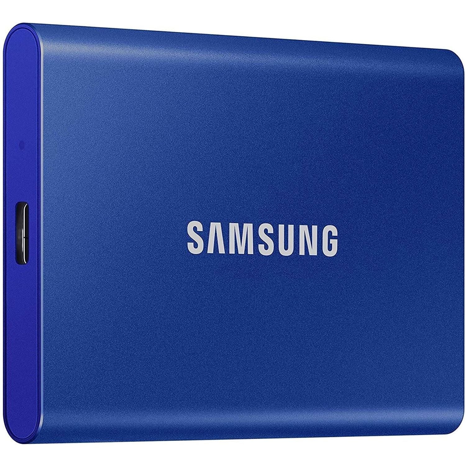Samsung Portable SSD T7 500GB Mobile External Solid State Drive in Blue