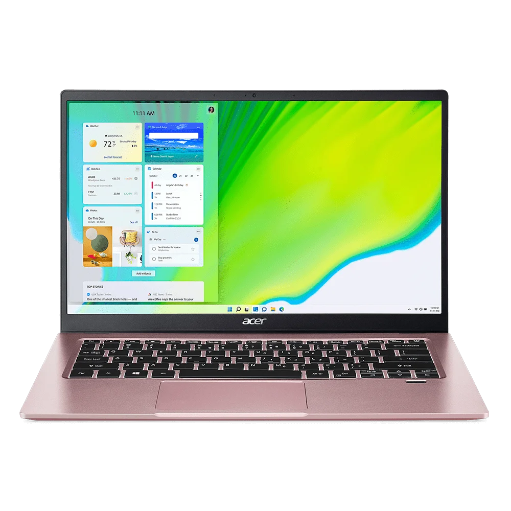 Acer,Acer Swift 1 (SF114-34) 14" Laptop Intel Pentium Silver N6000, 4GB RAM, 128GB SSD - Sakura Pink - Gadcet.com