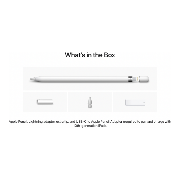 Apple,Apple Pencil - A1603 with Lightning Adapter and Extra Tip - White - Gadcet.com