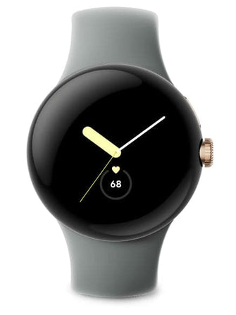 Google,Google Pixel Watch – Android smartwatch with activity tracking – Heart rate tracking watch – Champagne Gold Stainless Steel case with Hazel Active band, LTE - Gadcet.com