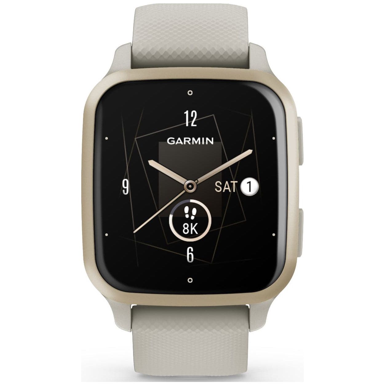 Garmin,Garmin Venu Sq 2 Music - French Grey & Cream Gold - Gadcet.com